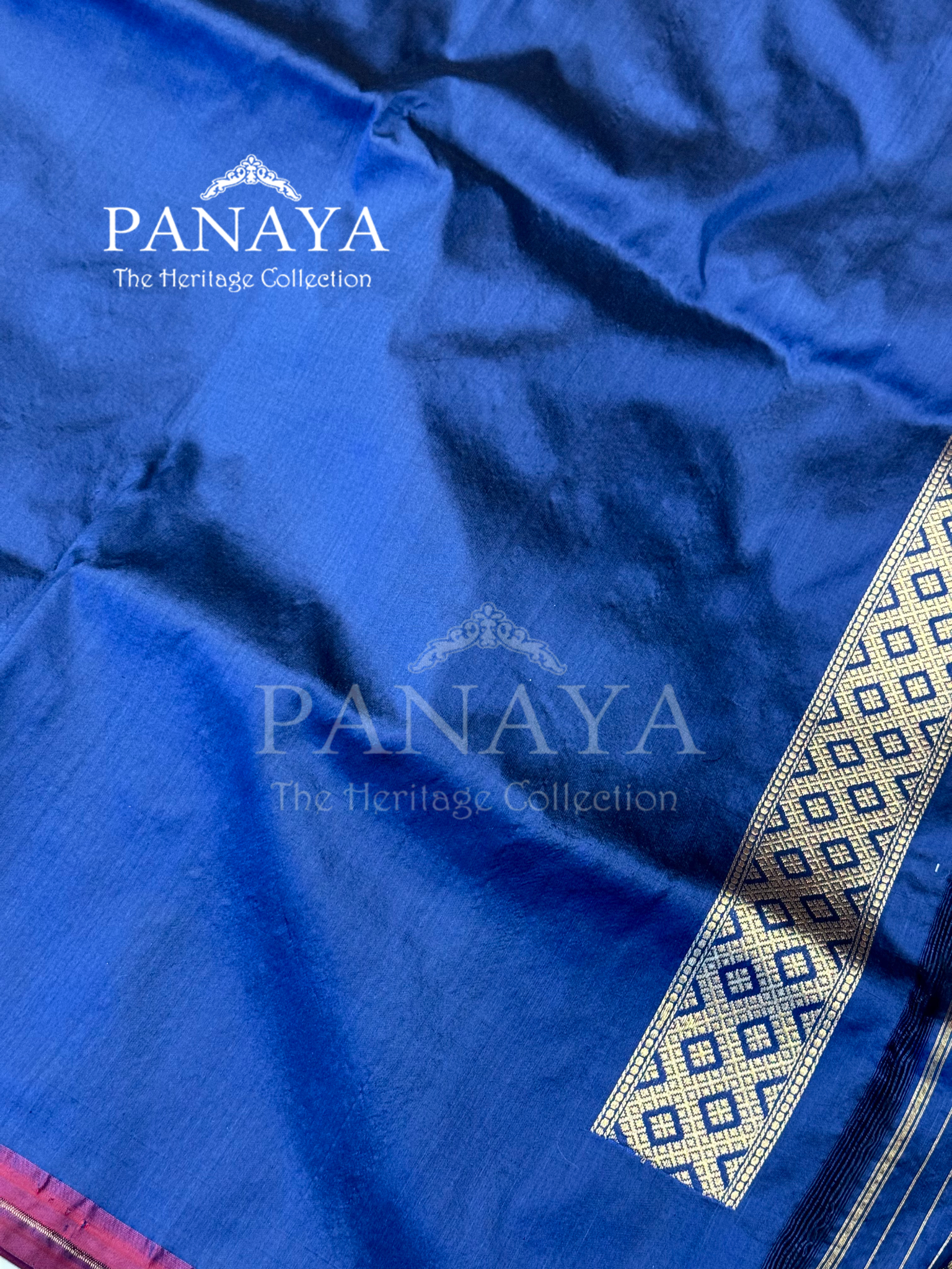 Saree Katan Silk with banarasi aanchal & Border with meenedar Jaal Design