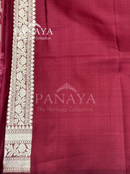 Saree Katan Silk Banarasi Aanchal Border with Resham silk Booti