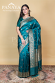 Meena Buti Katan Silk Handloom With Banarsi Anchal Zari Work Border