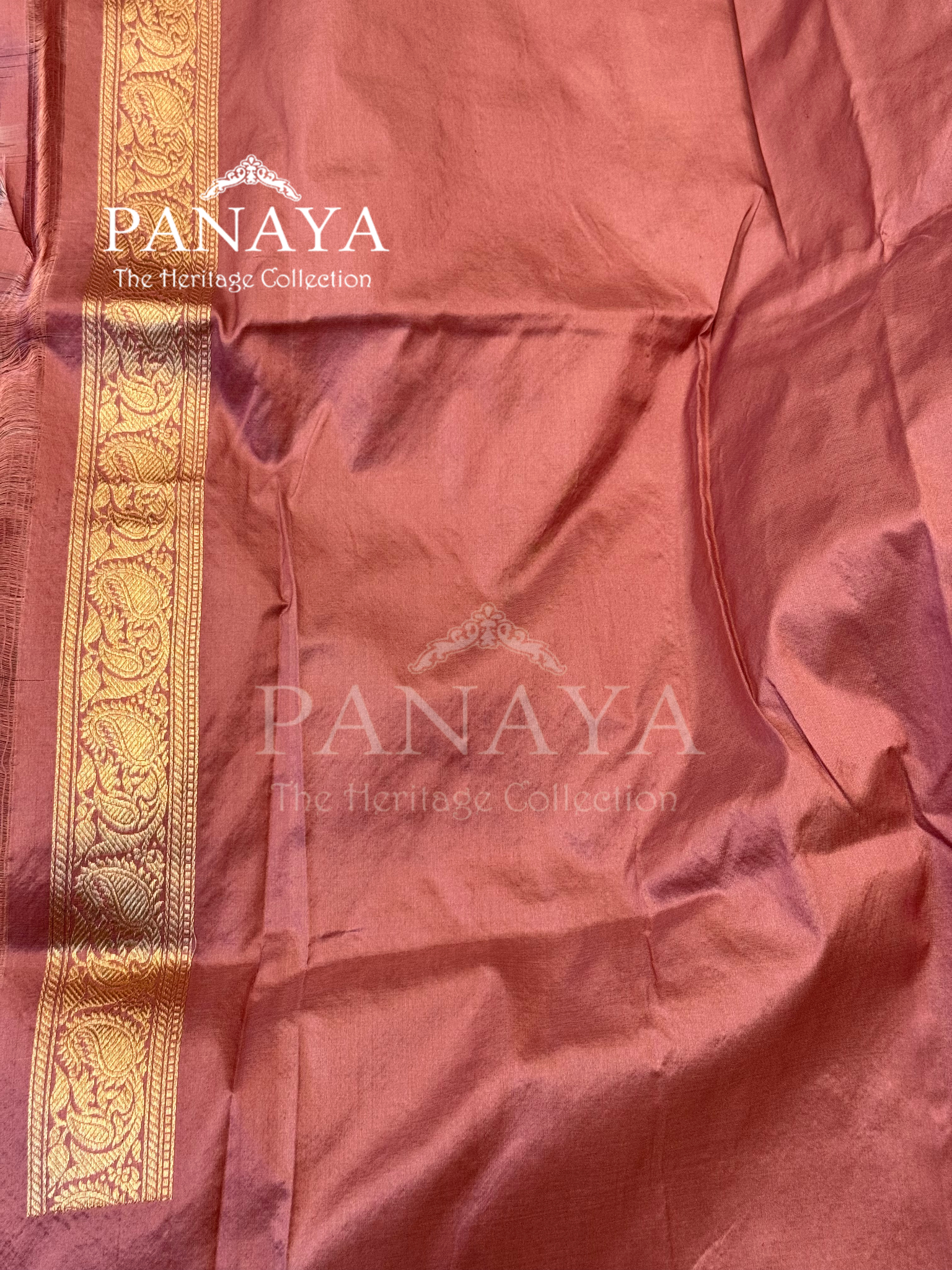 Saree Katan Silk with banarasi aanchal & Border with meenedar Boota Design