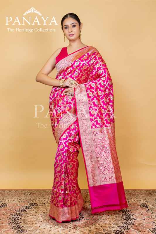 Zaal Work With Meenakari Pattern