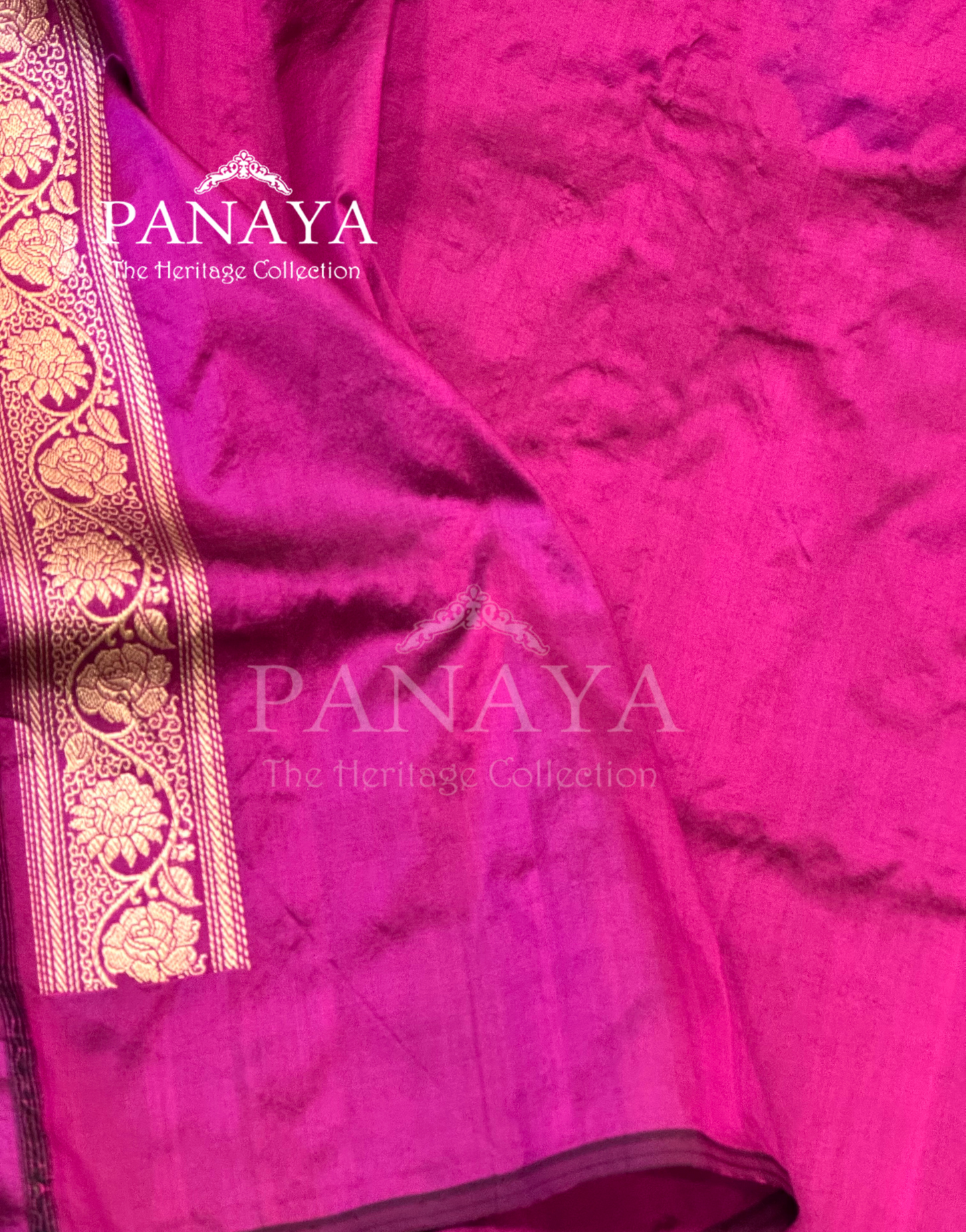 Saree Katan Silk with banarasi aanchal & Border with meenedar Booti Design