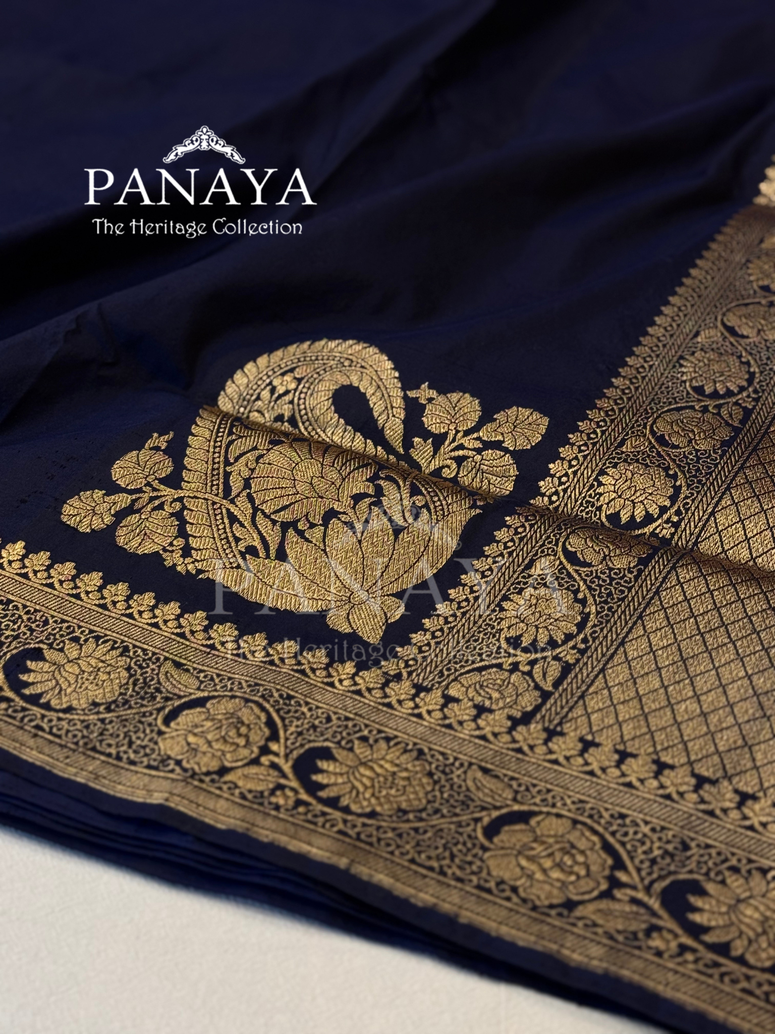 Saree Katan Silk Plain Saree with Banarasi Aanchal, Border & Nice Konia