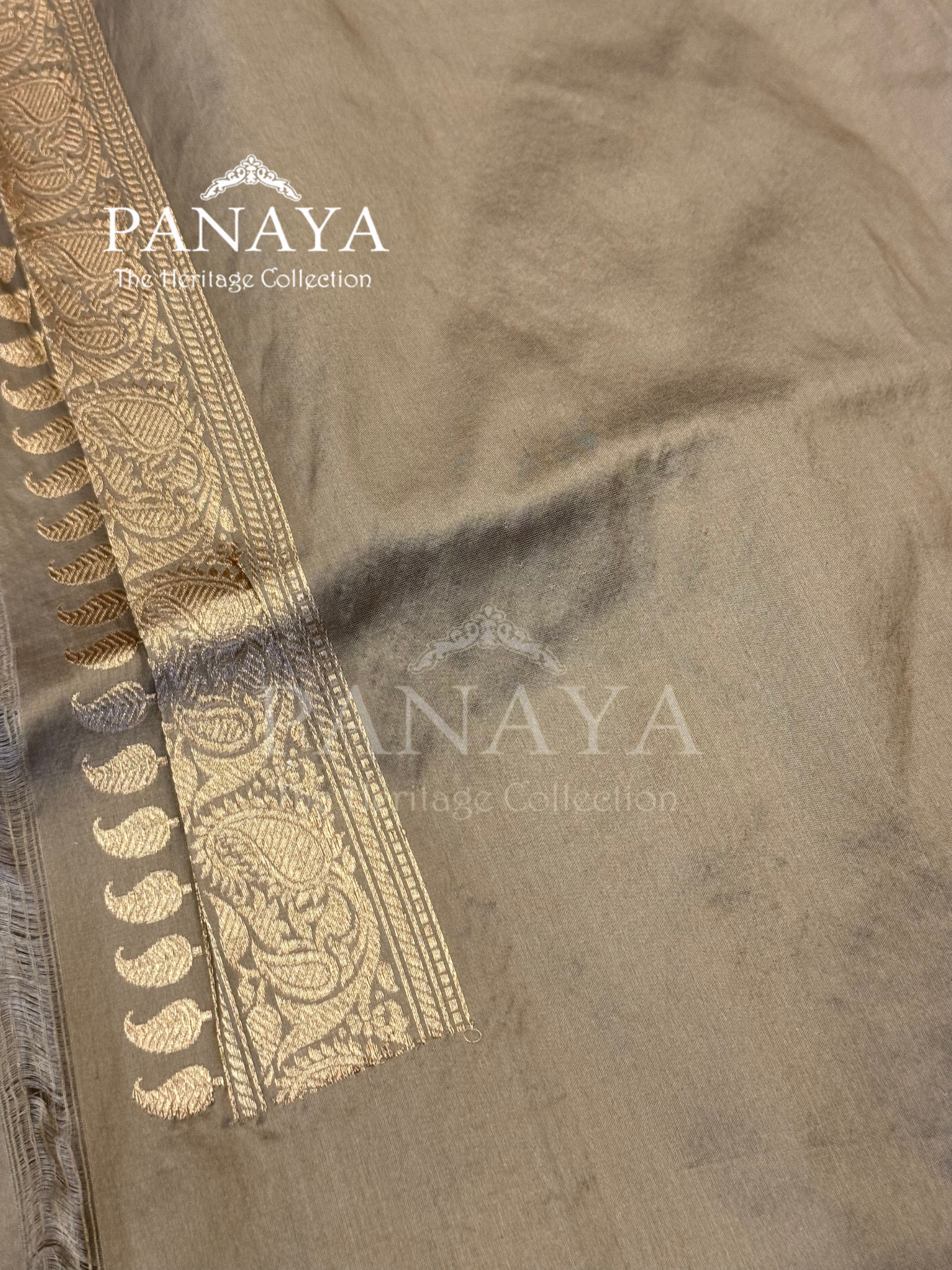 Saree Katan Silk with banarasi aanchal & Border with meenedar Boota Design