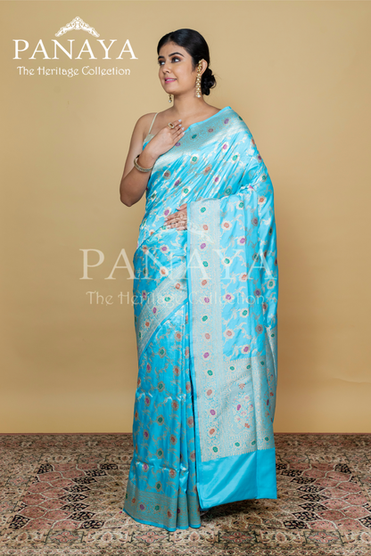 Handloom Cut Work Banarasi Border Zaal Design With Meenakari Zaal