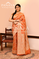 Saree Munga Silk Semi Handloom with Jaal Design with Banarasi aanchal & Border