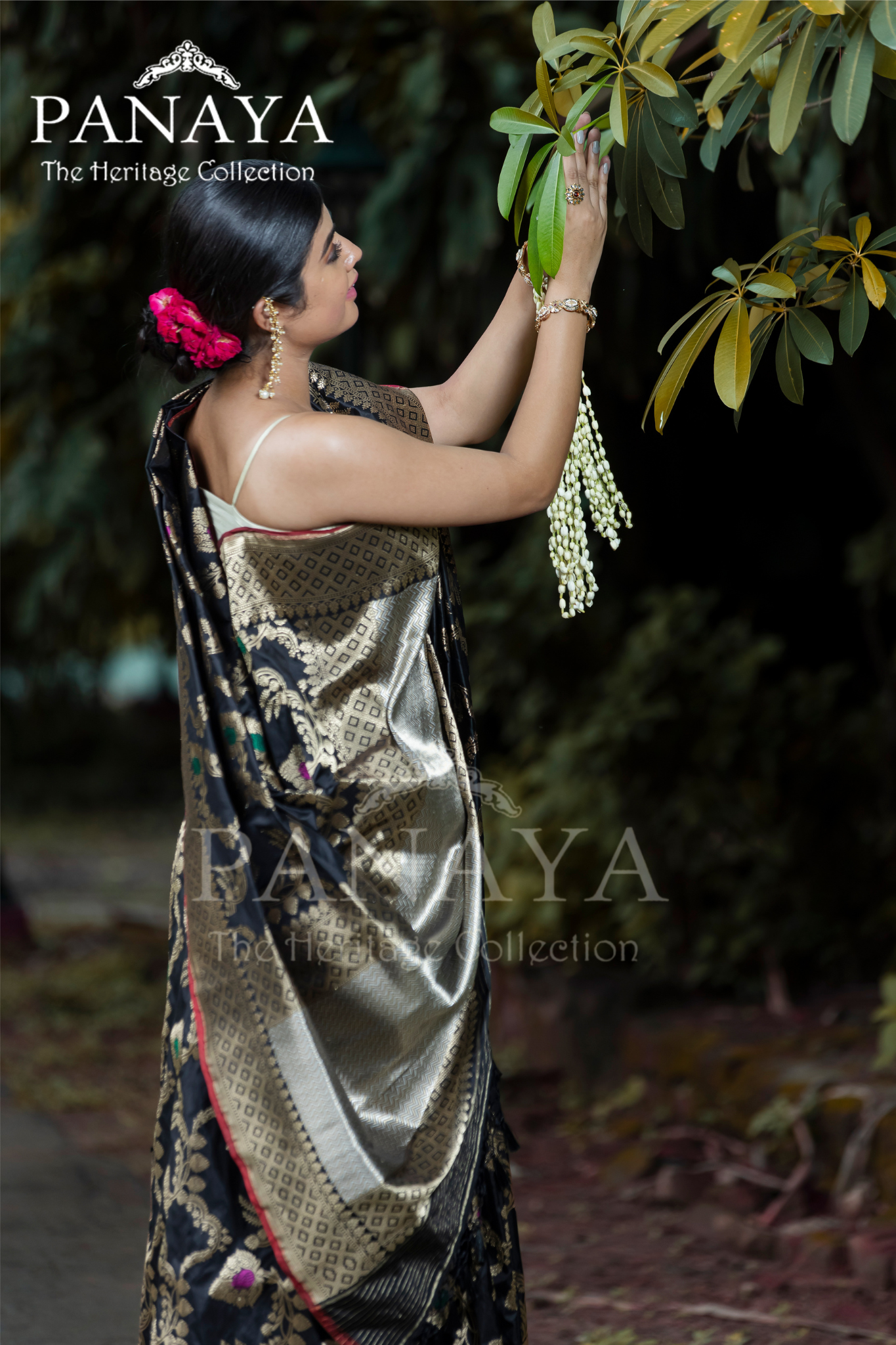 Handloom Katan Silk With Zaal Design Meenakari Work Banarsi Anchal And Border