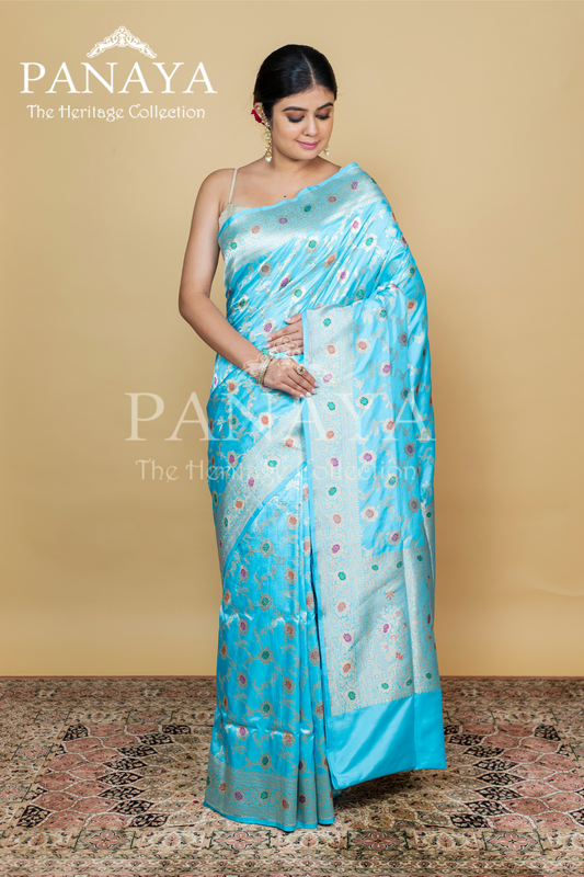 Handloom Cut Work Banarasi Border Zaal Design With Meenakari Zaal