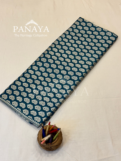 Saree Katan Silk Banarasi Aanchal Border with Resham silk Booti