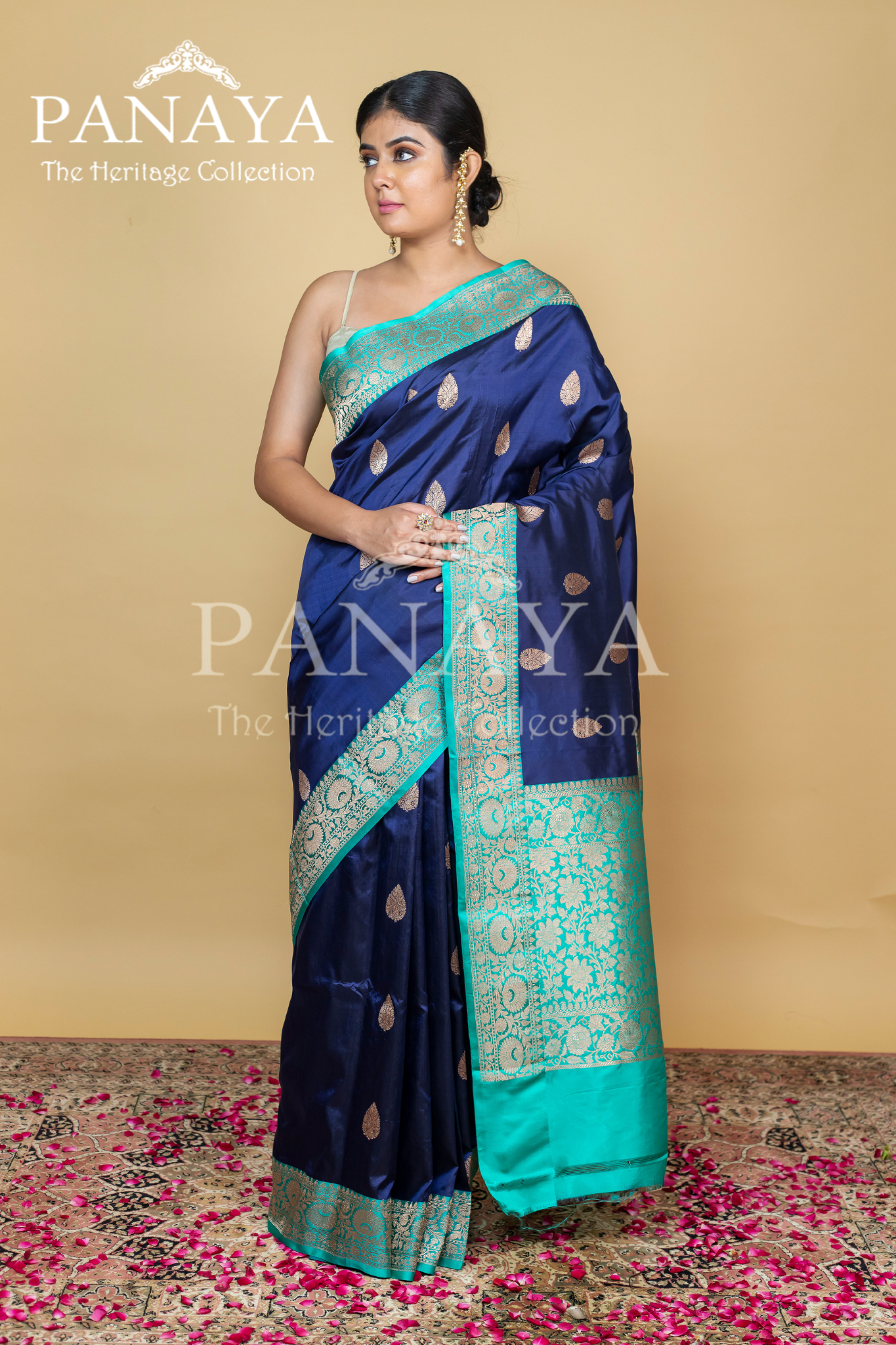 Katan Silk Kadwa Weave Handloom Silk