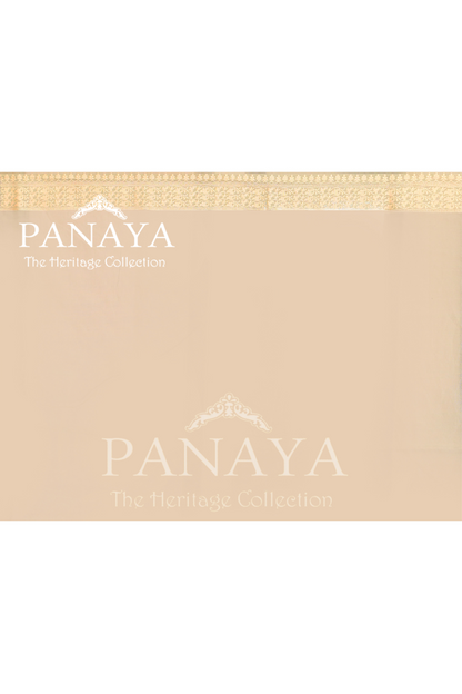 Saree Kora Cotton Silk With Banarasi aanchal & Border with Meenedar Booti