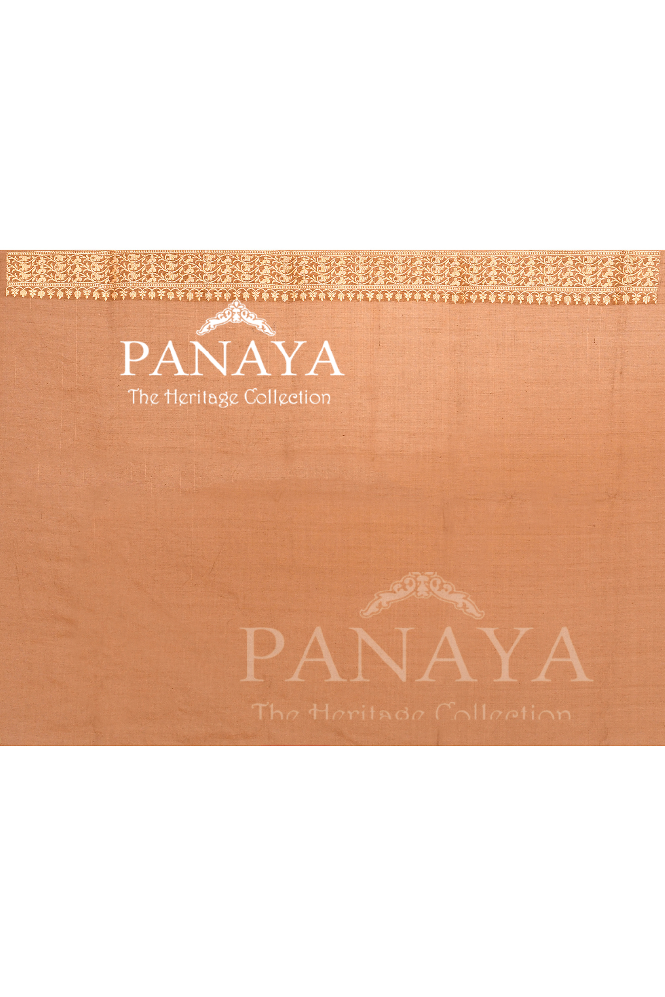 Saree Kora Cotton Silk With Banarasi aanchal & Border with Meenedar Booti