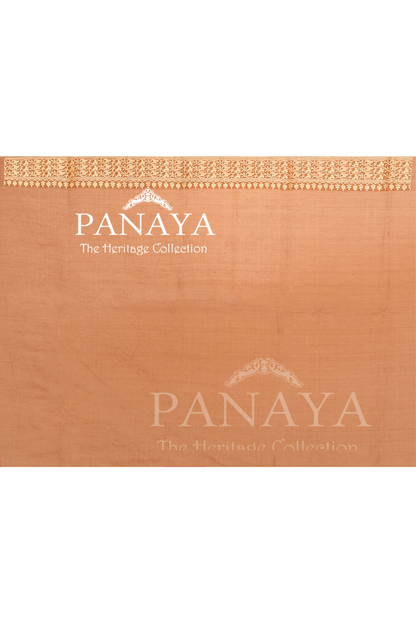 Saree Kora Cotton Silk With Banarasi aanchal & Border with Meenedar Booti