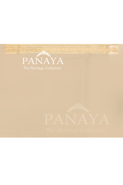Saree Kora Cotton Silk With Banarasi aanchal & Border with Meenedar Booti