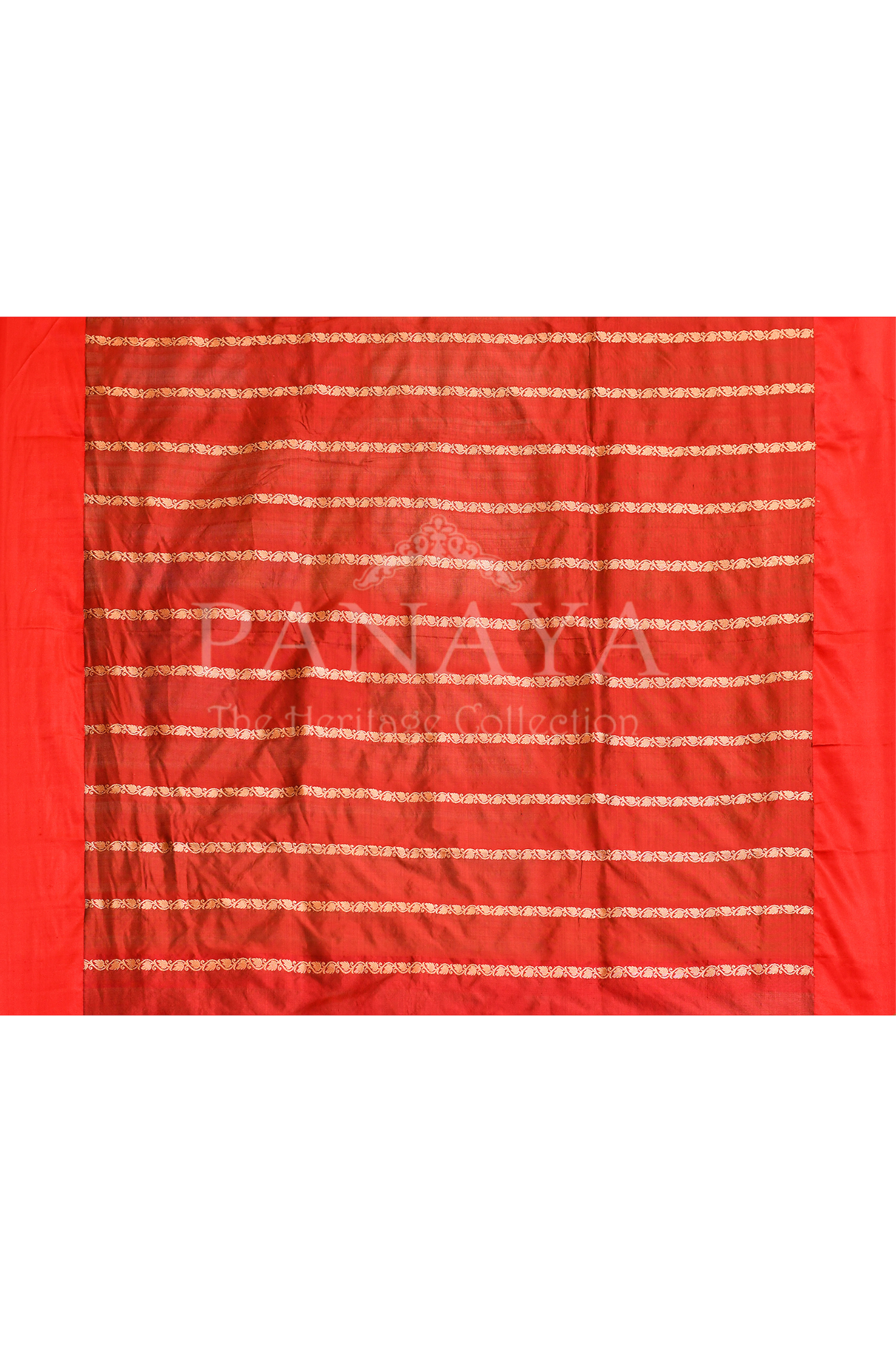 Saree Katan Silk with Contrast Banarasi Aanchal & Border with Gold Zari Boota Design