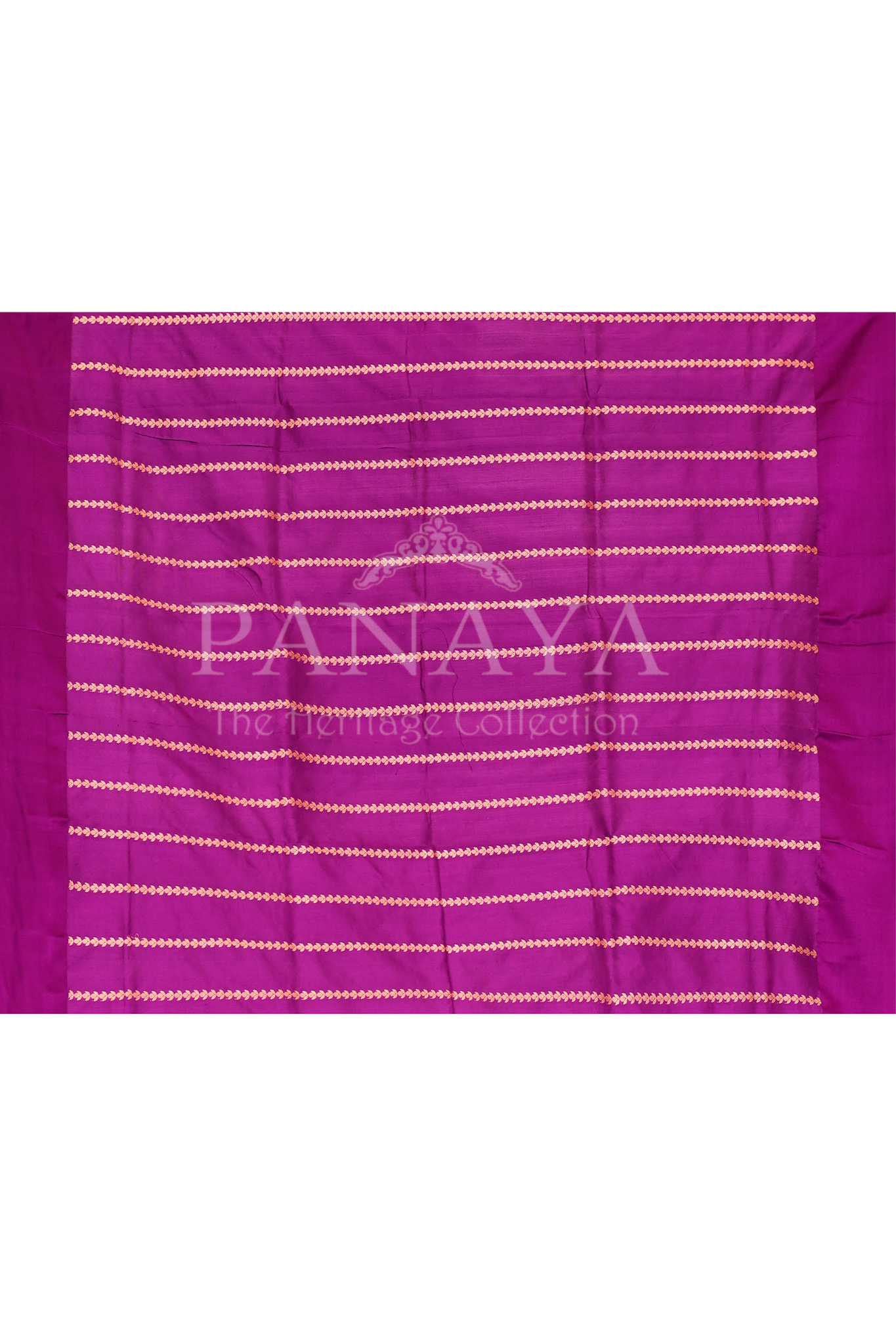 Saree Katan Silk with Contrast Banarasi Aanchal & Border with Gold Zari Boota Design