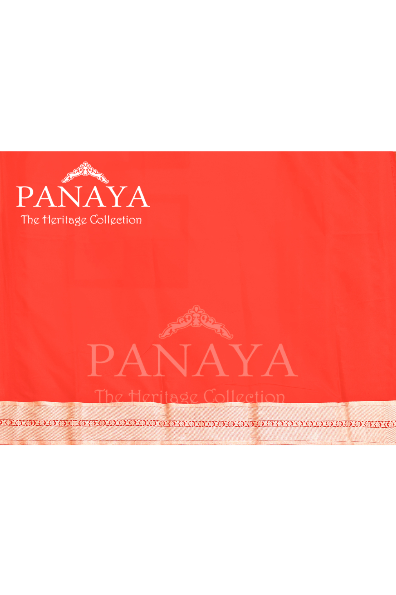 Saree Katan Silk Semi Handwoven with Banrasi Aanchal & Border with Gold & Silver Meenedar Jaal Design
