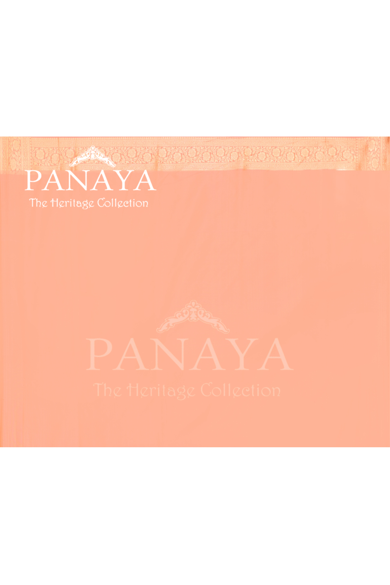 Saree Katan Silk Semi Handwoven with Banrasi Aanchal & Border with Gold & Silver Meenedar Jaal Design
