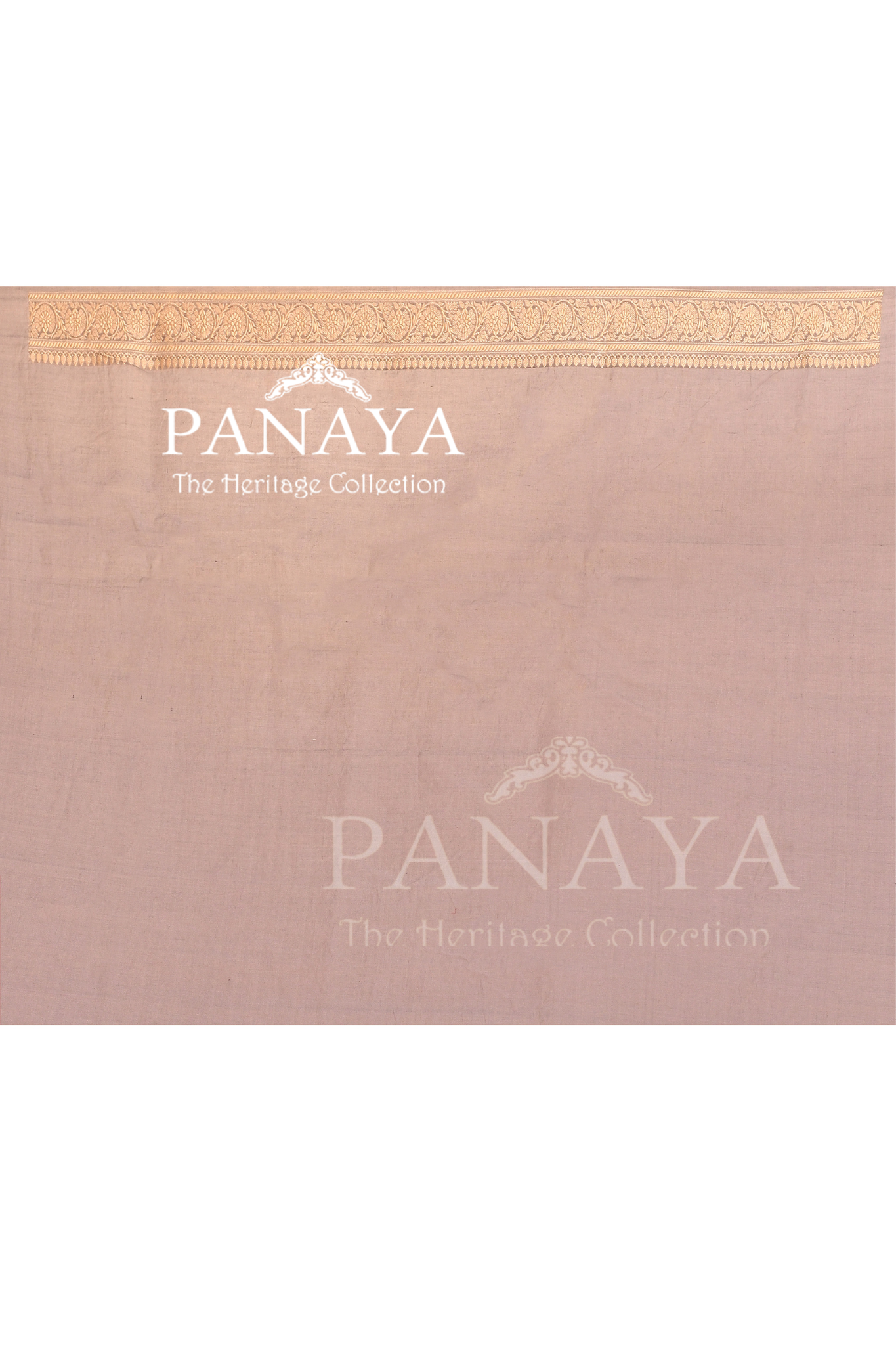 Saree Kora Cotton Silk With Banarasi aanchal & Border with Meenedar Booti