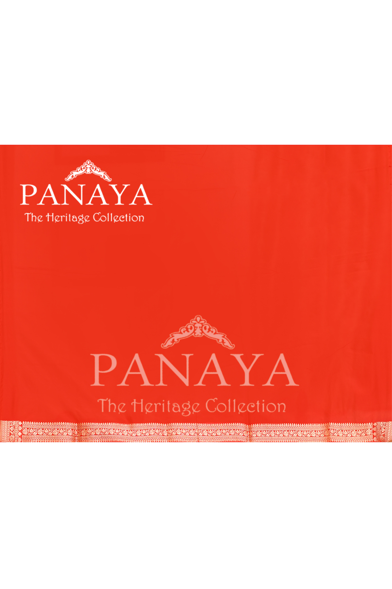 Saree Katan Silk Semi Handwoven with Banrasi Aanchal & Border with Gold & Silver Meenedar Jaal Design