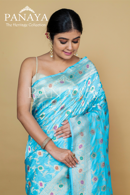 Handloom Cut Work Banarasi Border Zaal Design With Meenakari Zaal