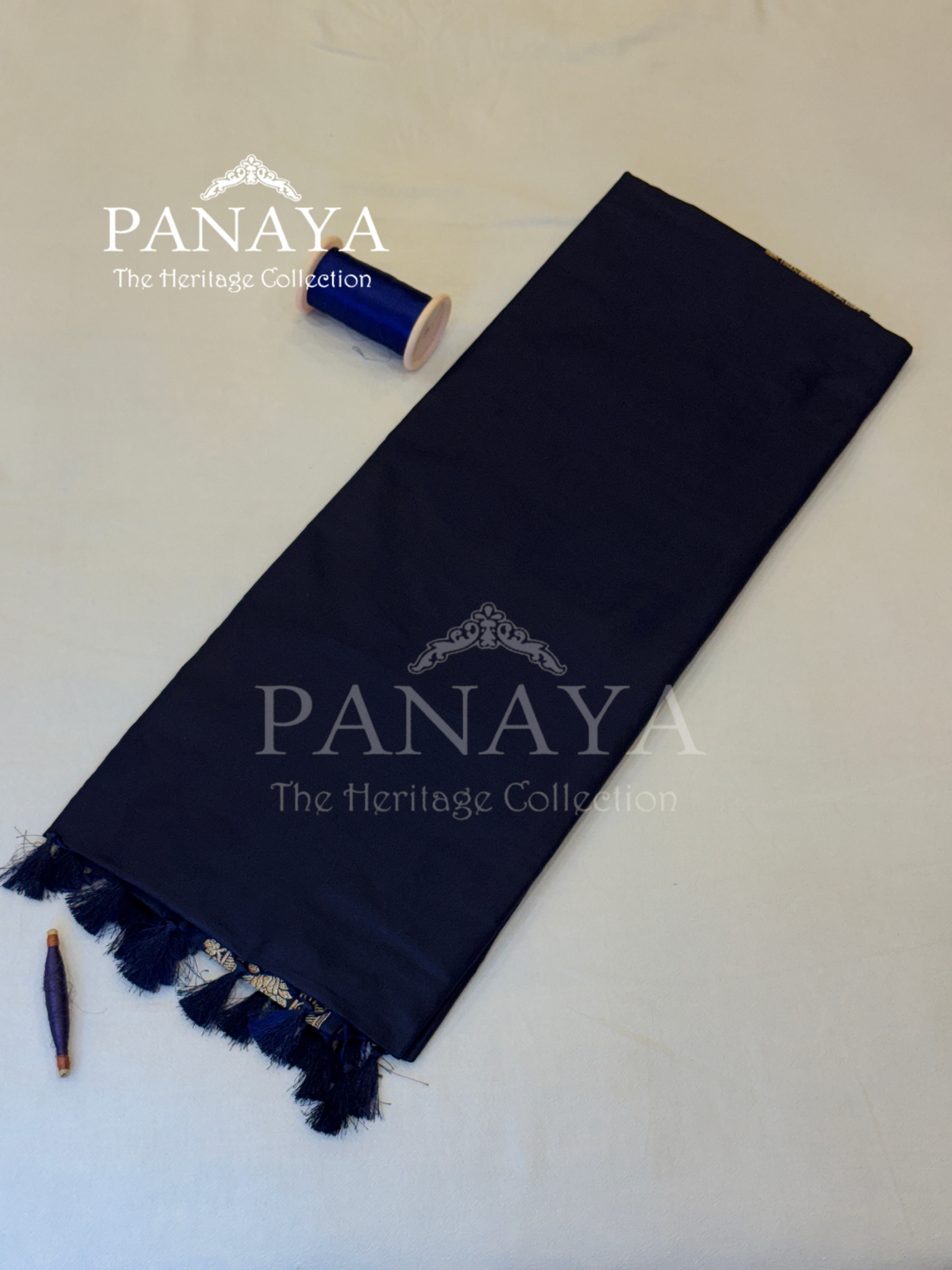 Saree Katan Silk Plain Saree with Banarasi Aanchal, Border & Nice Konia