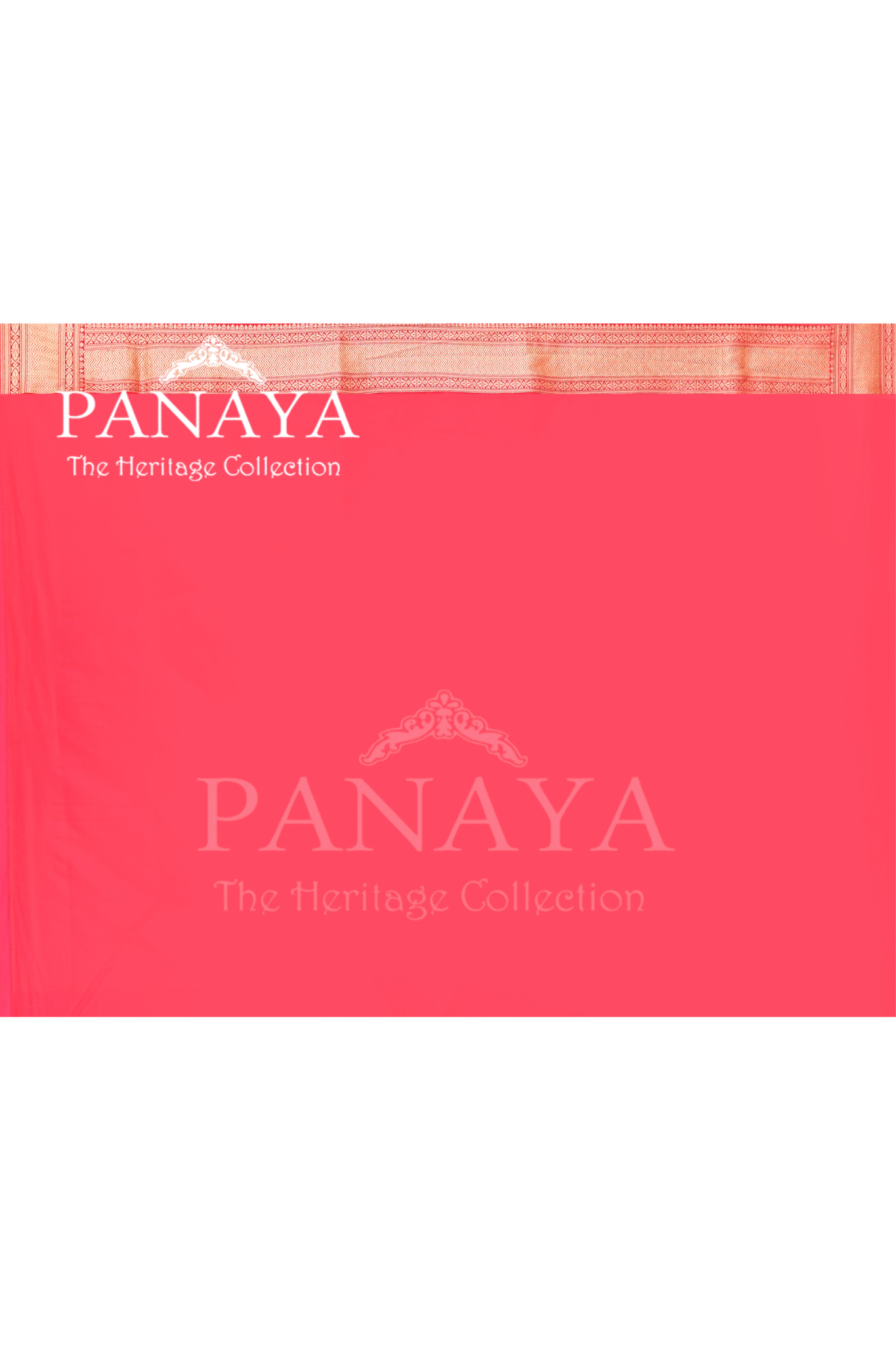 Saree Katan Silk Handwoven with Banrasi Aanchal & Border with Gold & Silver  Jaal Design