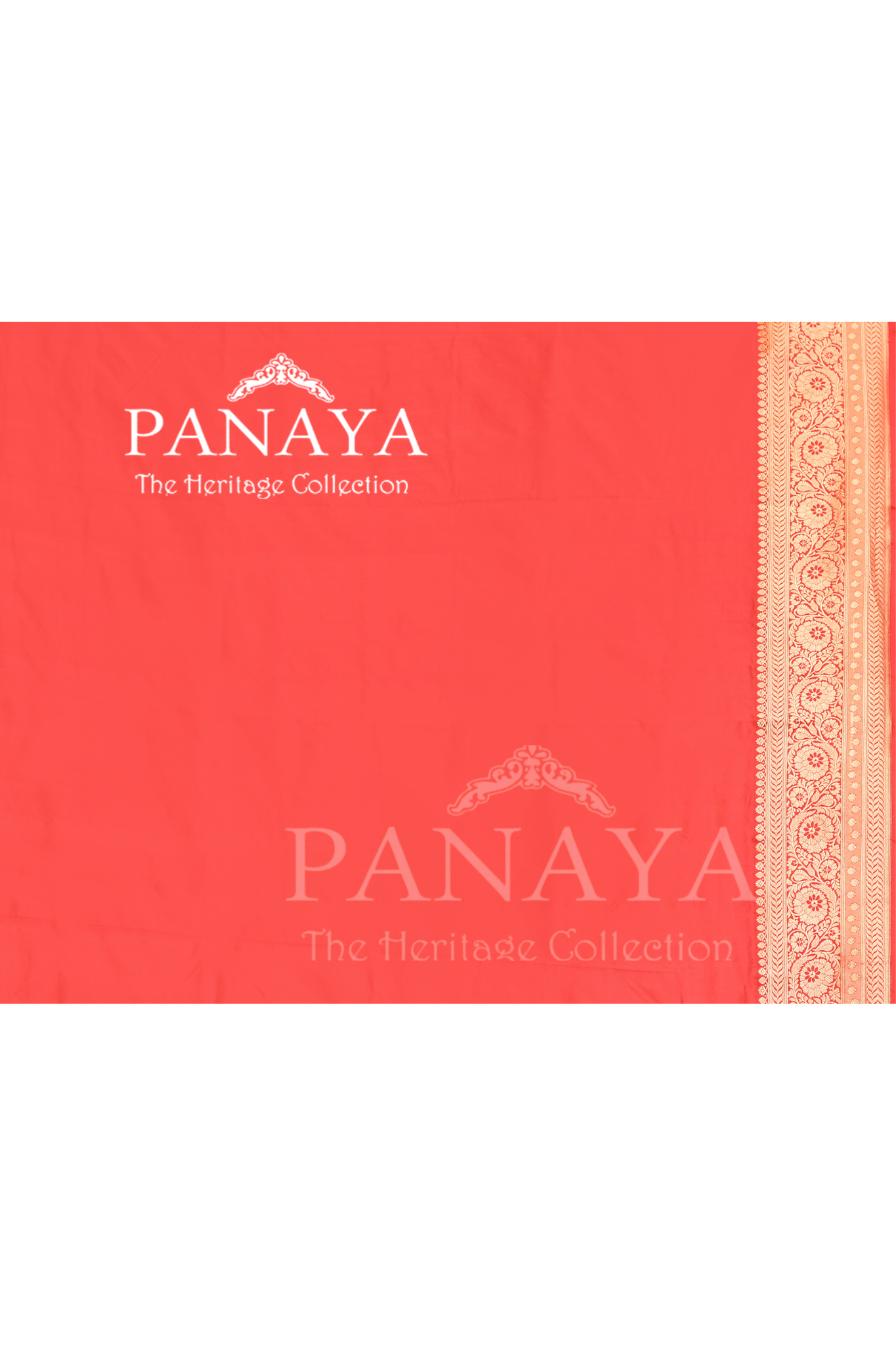 Saree Katan Silk with Contrast Banarasi Aanchal & Border with Gold Zari Boota Design
