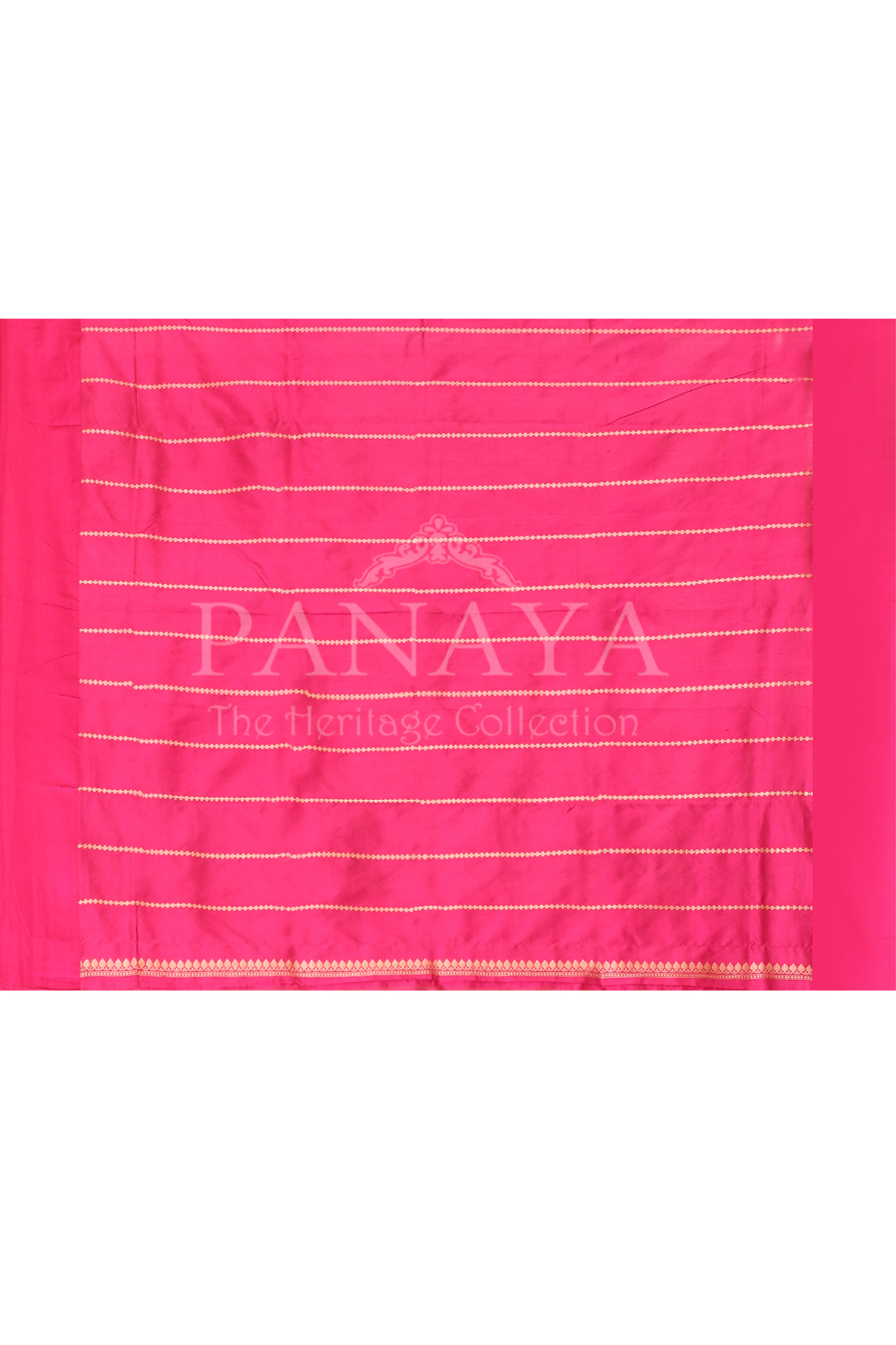 Saree Katan Silk with Contrast Banarasi Aanchal & Border with Gold Zari Boota Design