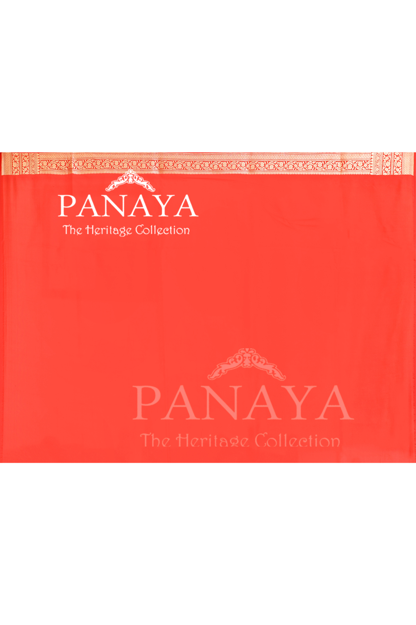 Saree Katan Silk Semi Handwoven with Banrasi Aanchal & Border with Gold & Silver Meenedar Jaal Design
