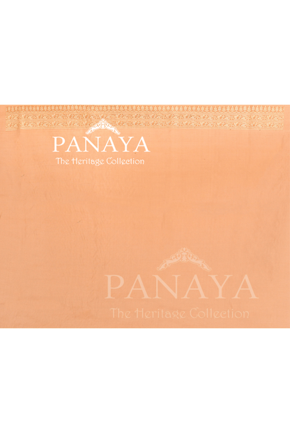 Saree Kora Cotton Silk With Banarasi aanchal & Border with Meenedar Booti
