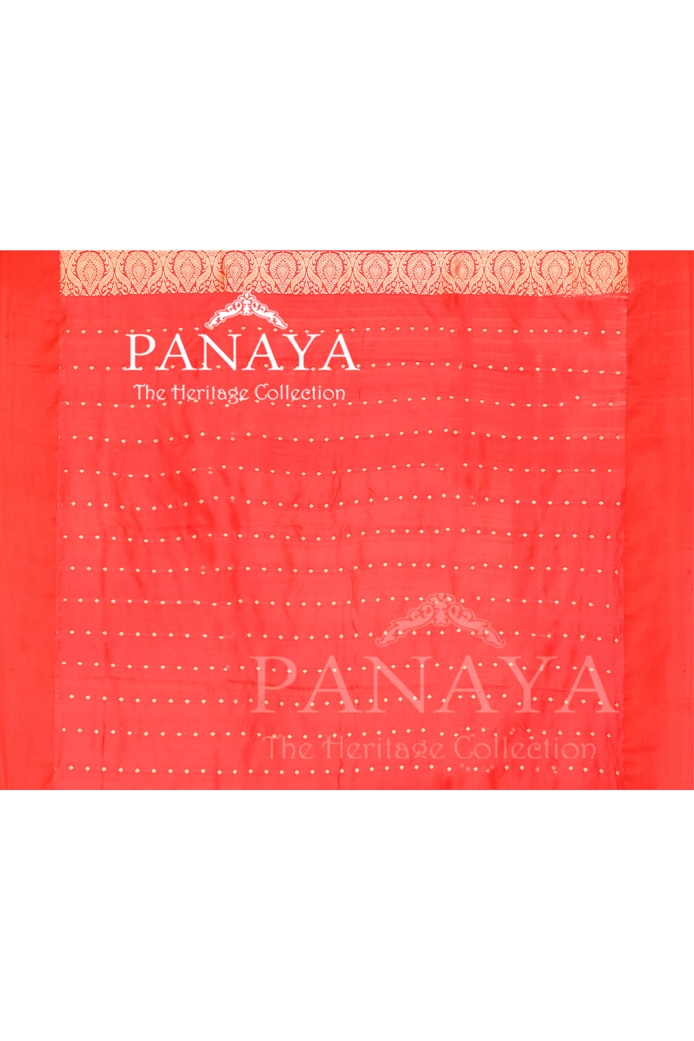 Saree Katan Silk with Contrast Banarasi Aanchal & Border with Gold Zari meenedar  Boota Design
