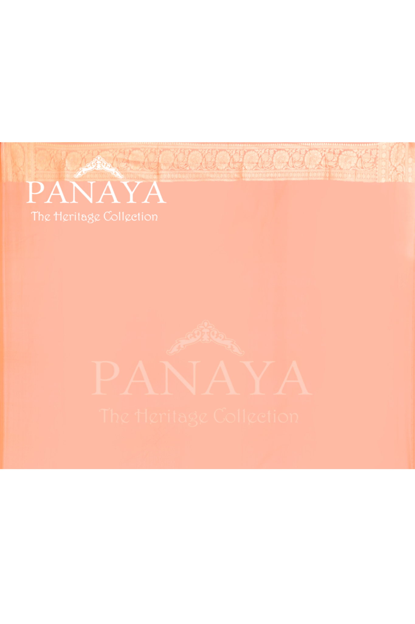 Saree Katan Silk Semi Handwoven with Banrasi Aanchal & Border with Gold & Silver Meenedar Jaal Design