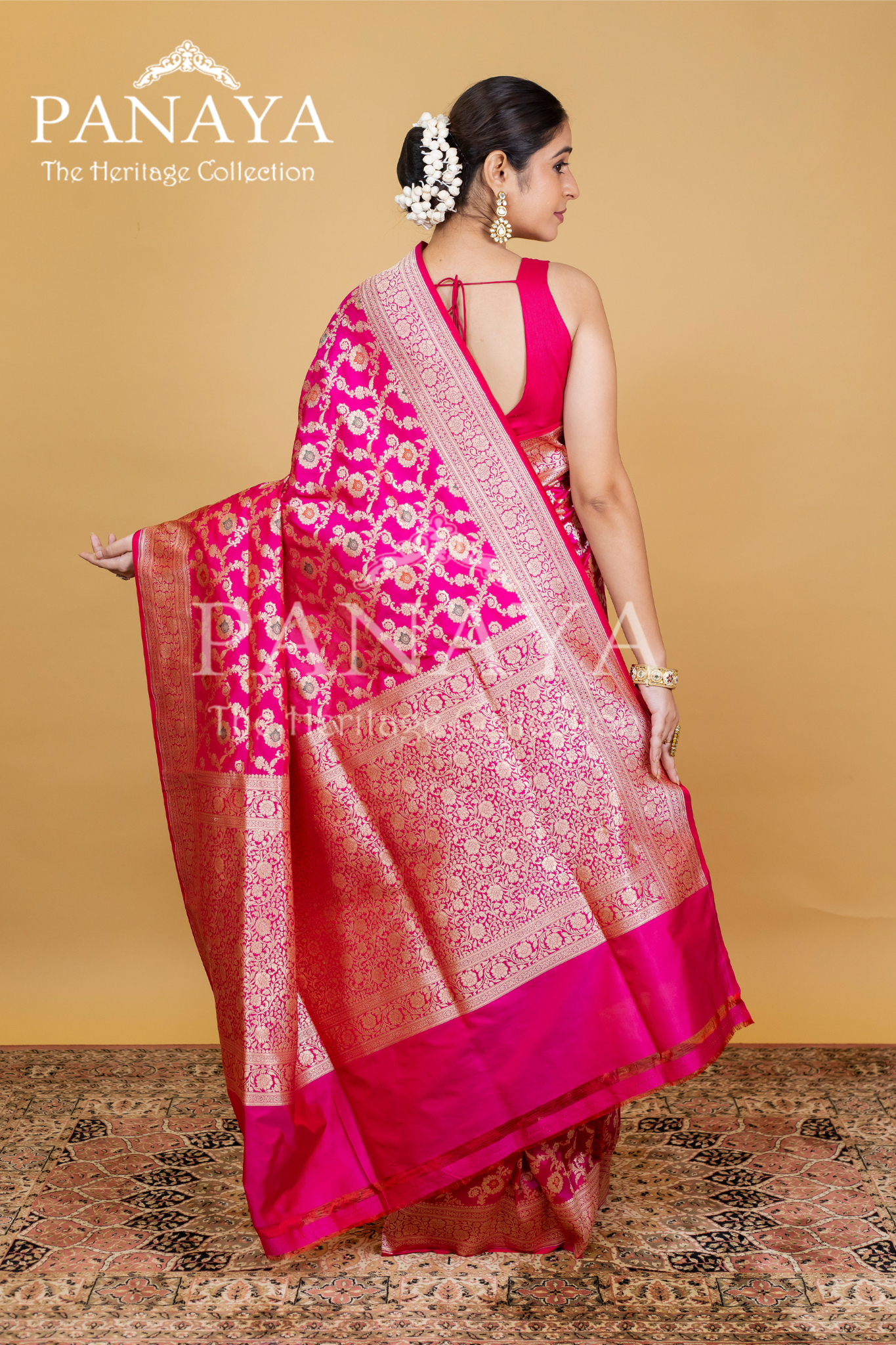 Zaal Work With Meenakari Pattern