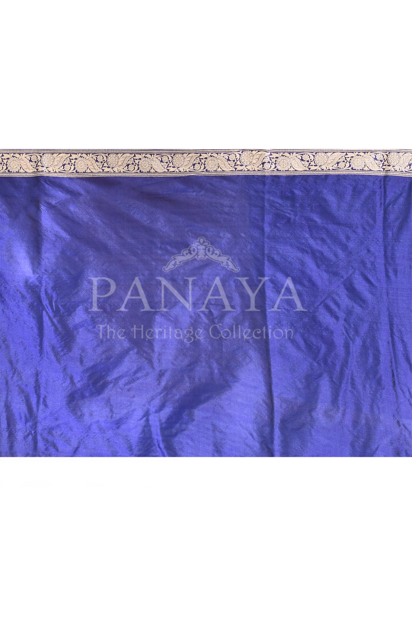 Saree Katan Silk Handwoven with Banrasi Aanchal & Border with Gold & Silver Booti & Konia