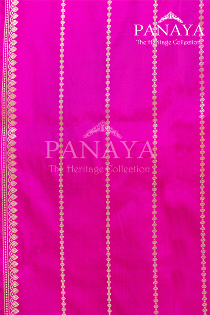 Rangkat Saree With Contrast Banarsi Border And Anchal