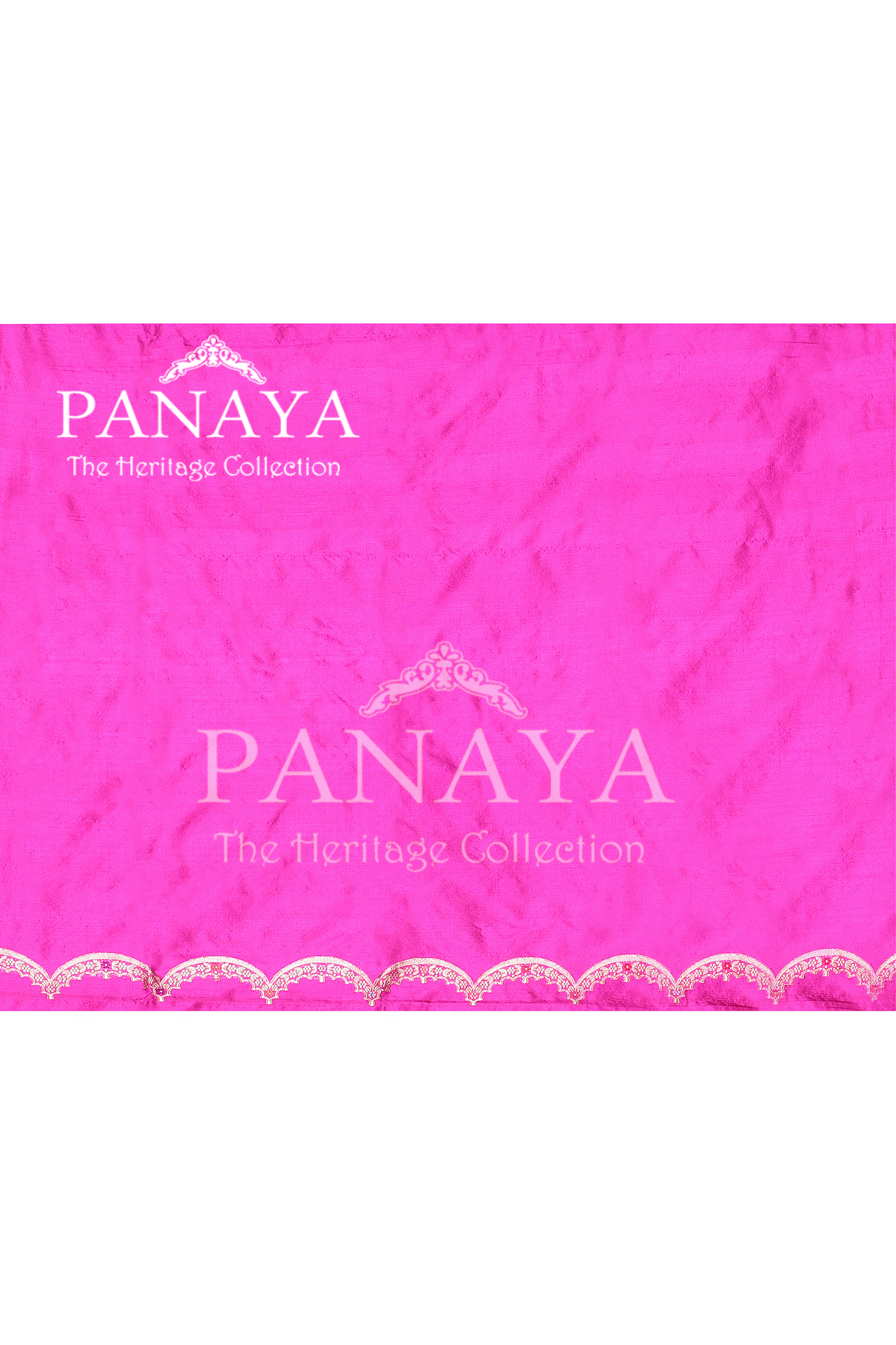 Saree Katan Silk Handwoven  with Meenedar Booti with Gold Zari with Banarasi Aanchal & Border