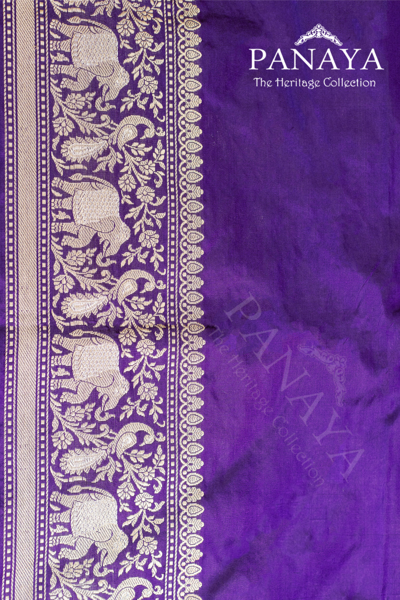 Handloom Sikargah Pattern Zaal Work With Gold And Silver Zari Work