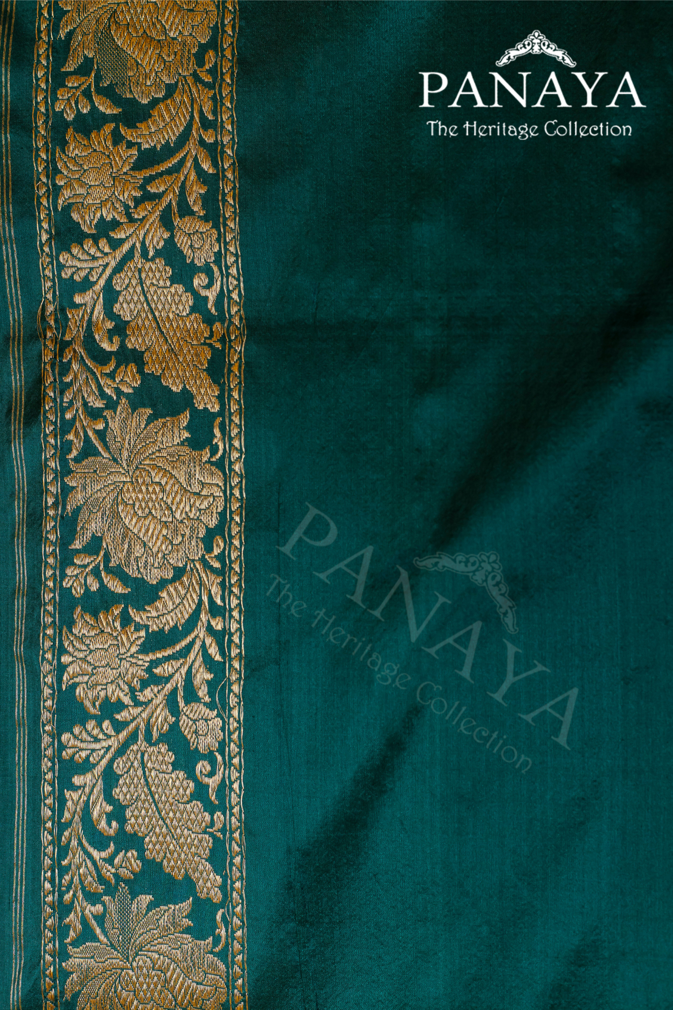 Meena Buti Katan Silk Handloom With Banarsi Anchal Zari Work Border