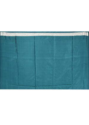 Blue Katan Silk Saree — Tanchui Booti