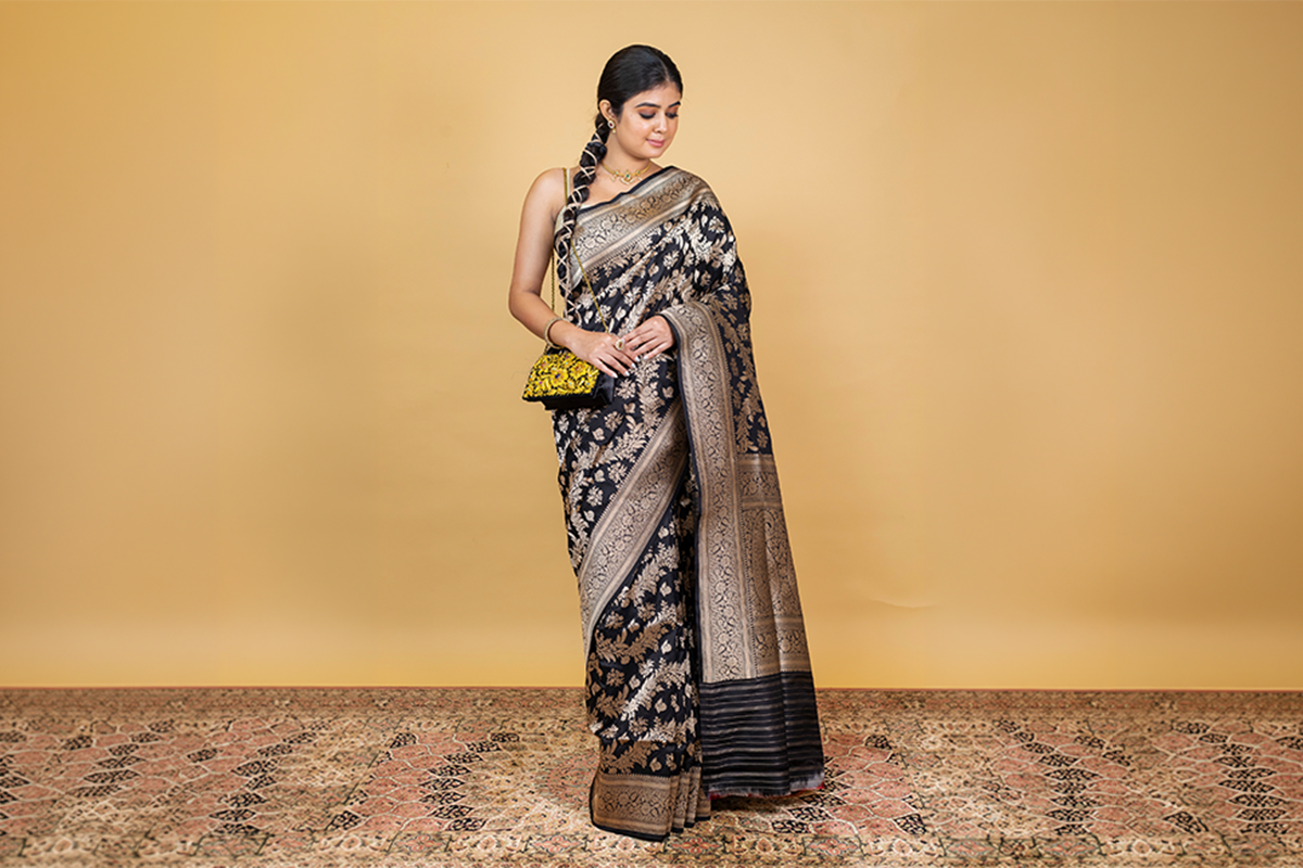 Black Banarasi Saree