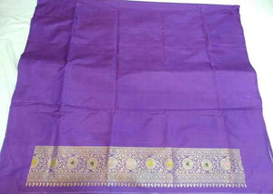 Dark Purple Katan Silk Saree