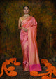 Pink Katan Pure Silk Saree