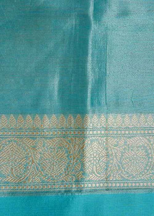 Sky Blue Katan Silk Saree