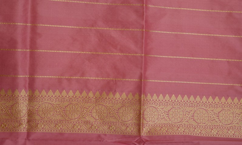Baby Pink Katan Pure Silk Saree - Panaya 