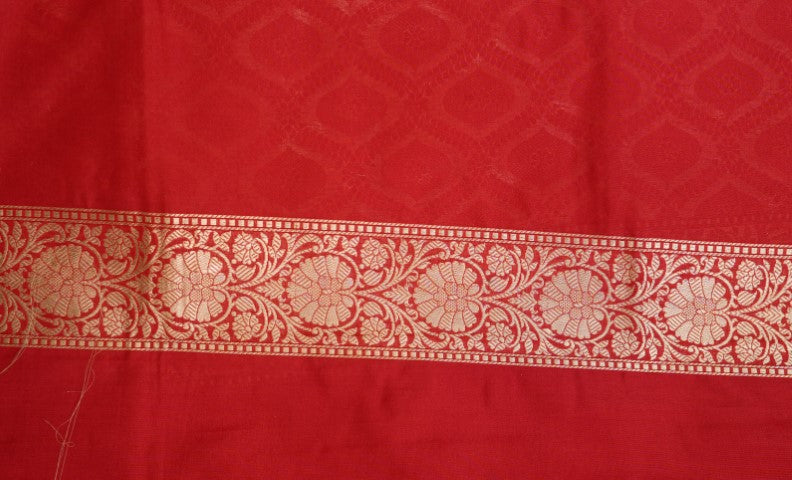 Red Katan Pure Silk Brocade Saree