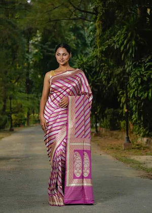 Magenta Katan Silk Saree