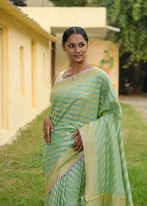 Katan Pure Silk Hand Woven Saree