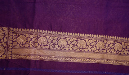 Purple Katan Pure Silk Cutwork Saree - Panaya 