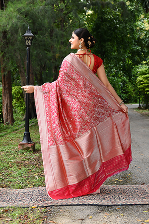 Black Katan Silk Saree — Cut Work Booti